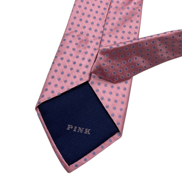 THOMAS PINK Pink Polka Dot Silk LUXURY Tie - Picture 4 of 4